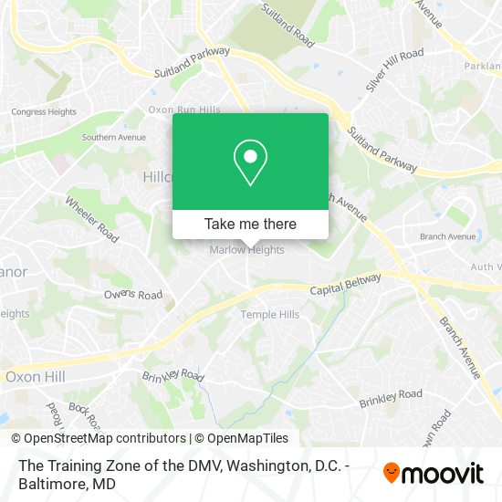 The Training Zone of the DMV map