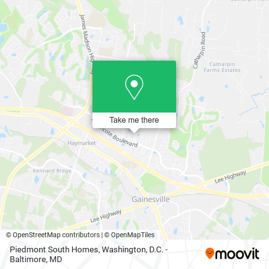 Piedmont South Homes map