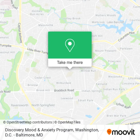 Discovery Mood & Anxiety Program map