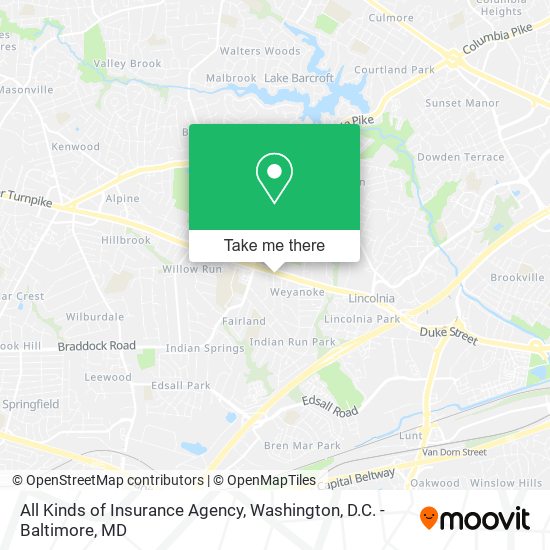 Mapa de All Kinds of Insurance Agency