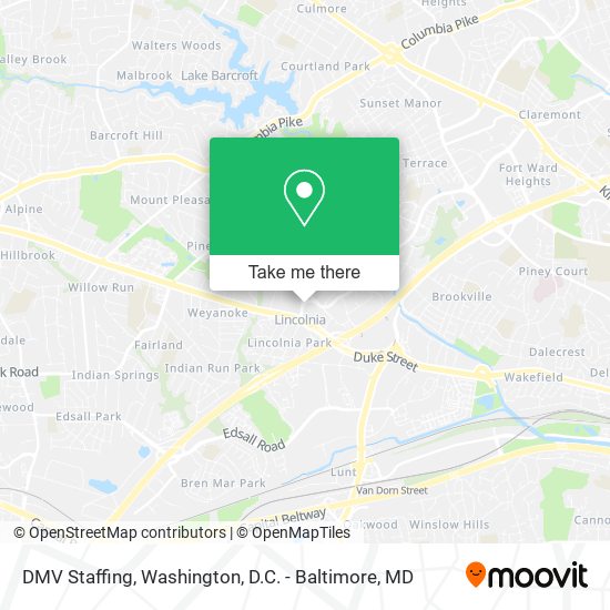 DMV Staffing map