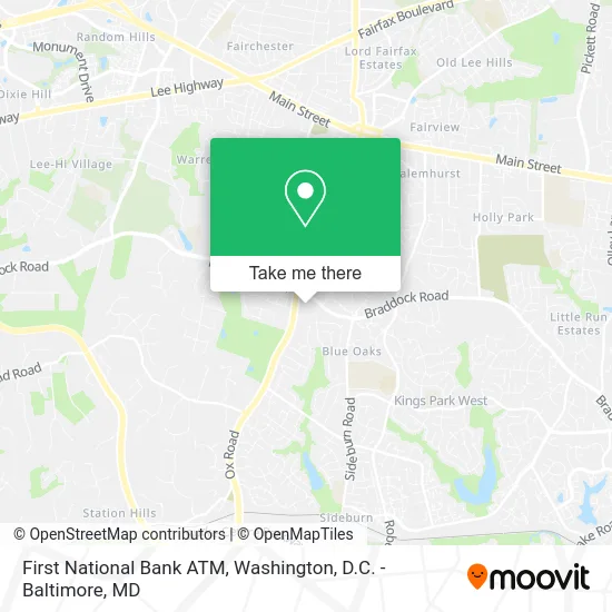 First National Bank ATM map