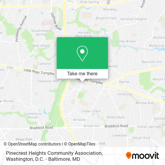 Pinecrest Heights Community Association map