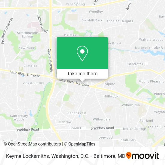 Keyme Locksmiths map