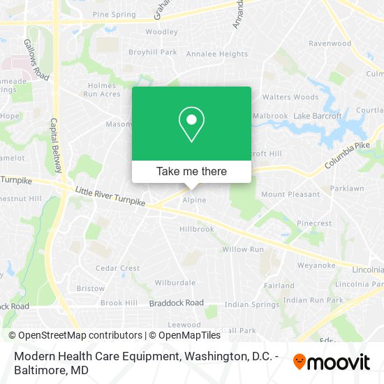 Mapa de Modern Health Care Equipment