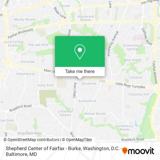 Mapa de Shepherd Center of Fairfax - Burke