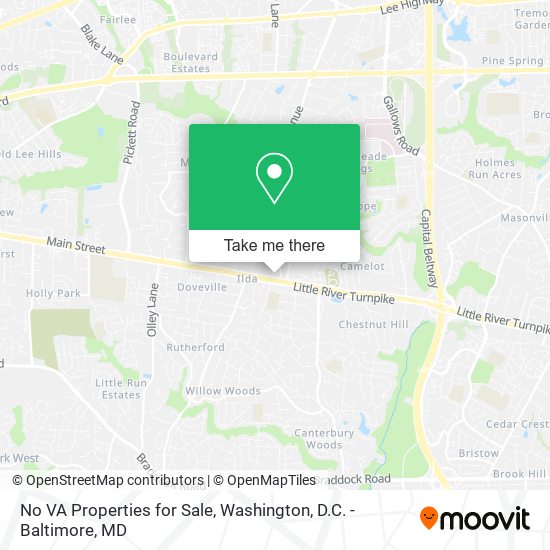 No VA Properties for Sale map