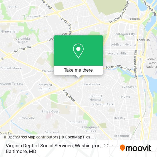 Mapa de Virginia Dept of Social Services