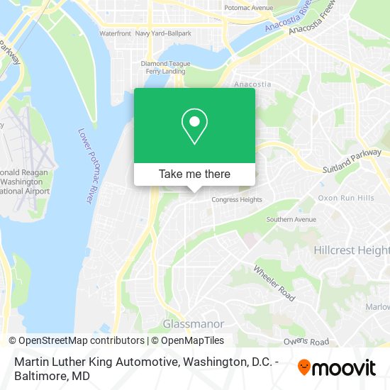 Martin Luther King Automotive map