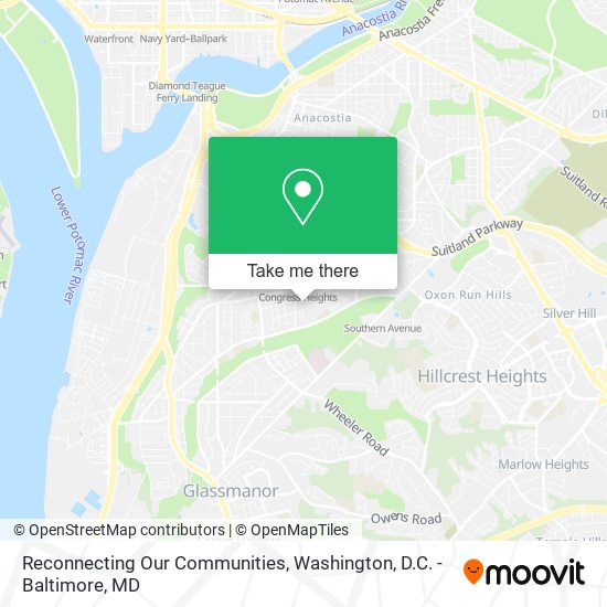Reconnecting Our Communities map