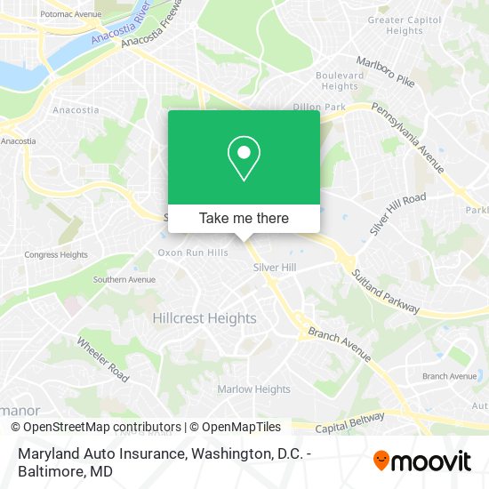 Maryland Auto Insurance map