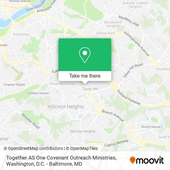 Mapa de Together AS One Covenant Outreach Ministries