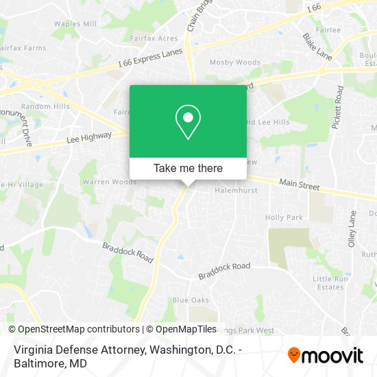 Mapa de Virginia Defense Attorney