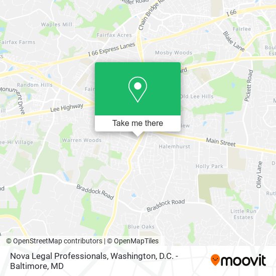 Nova Legal Professionals map