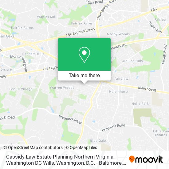 Mapa de Cassidy Law Estate Planning Northern Virginia Washington DC Wills