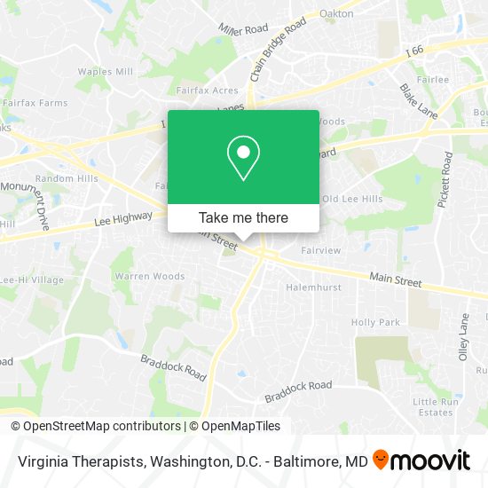 Virginia Therapists map