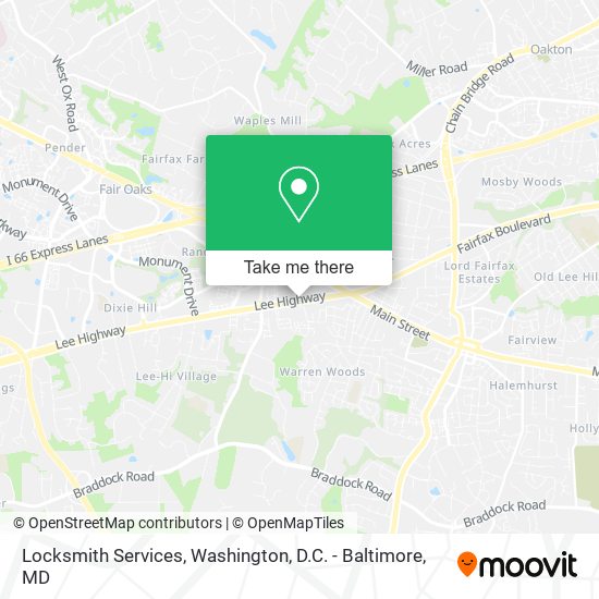 Locksmith Services map