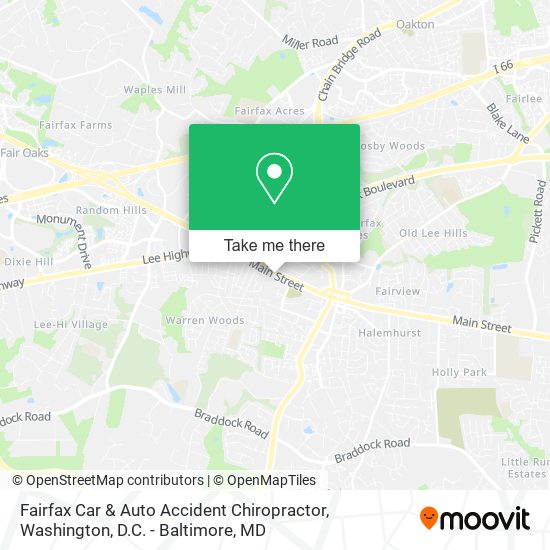 Mapa de Fairfax Car & Auto Accident Chiropractor