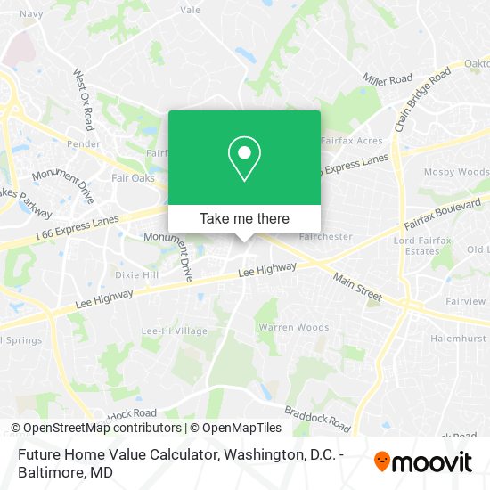 Mapa de Future Home Value Calculator