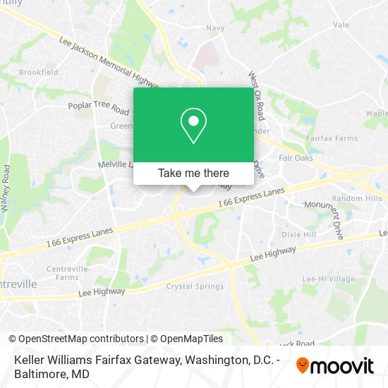 Keller Williams Fairfax Gateway map