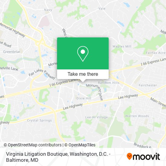 Virginia Litigation Boutique map