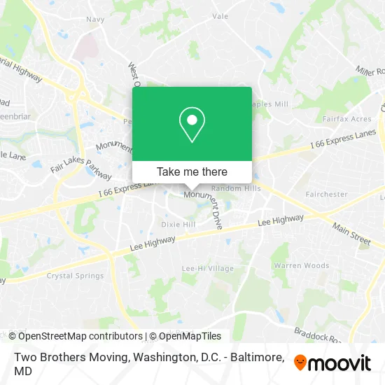 Two Brothers Moving map