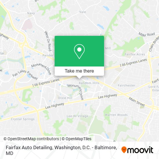 Mapa de Fairfax Auto Detailing