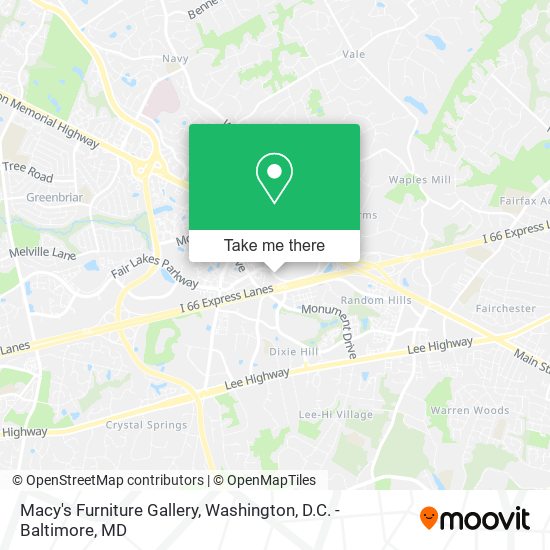 Macy's Furniture Gallery map