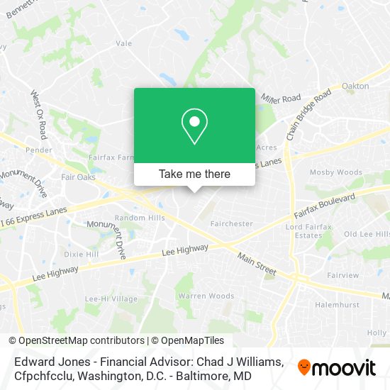 Mapa de Edward Jones - Financial Advisor: Chad J Williams, Cfpchfcclu