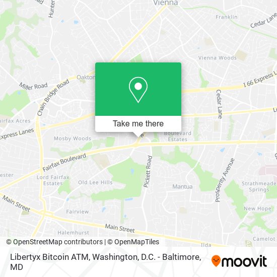 Mapa de Libertyx Bitcoin ATM