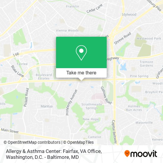 Allergy & Asthma Center: Fairfax, VA Office map