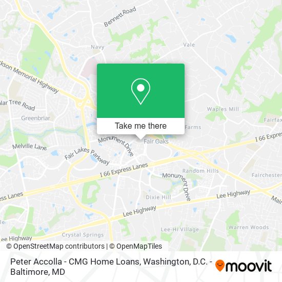 Mapa de Peter Accolla - CMG Home Loans