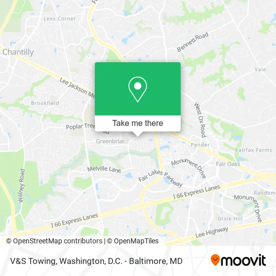 Mapa de V&S Towing