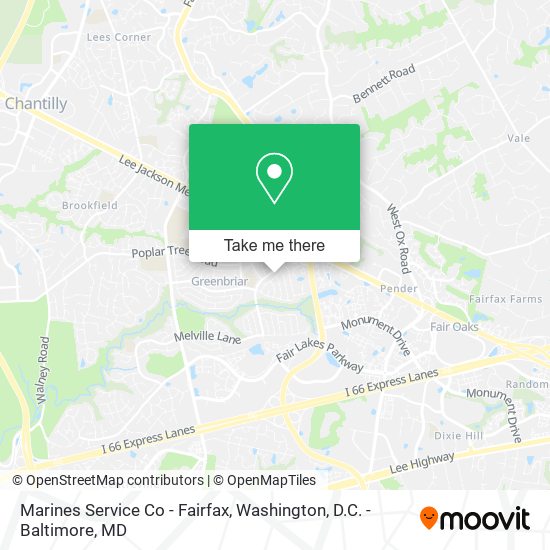 Mapa de Marines Service Co - Fairfax