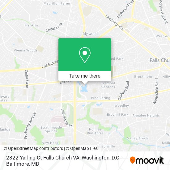 Mapa de 2822 Yarling Ct Falls Church VA