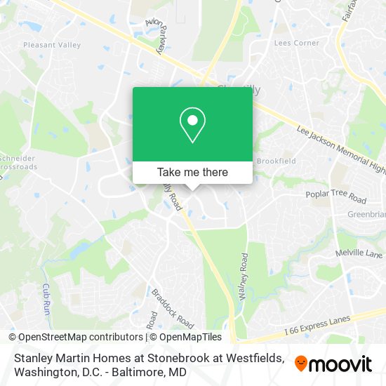 Stanley Martin Homes at Stonebrook at Westfields map