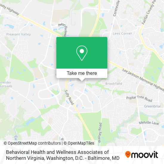 Behavioral Health and Wellness Associates of Northern Virginia map