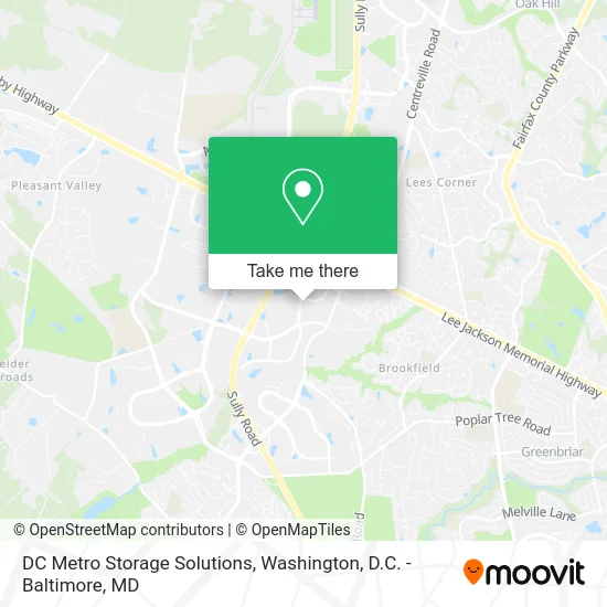 DC Metro Storage Solutions map