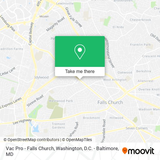 Vac Pro - Falls Church map