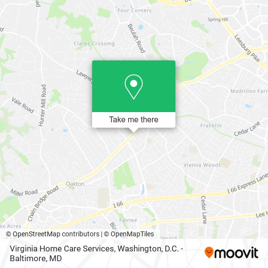 Virginia Home Care Services map