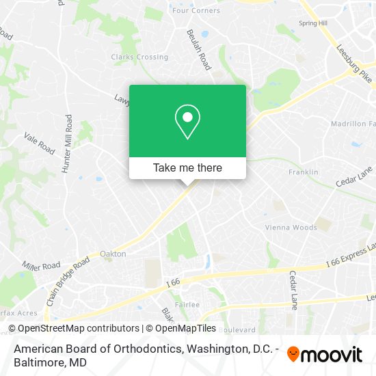 American Board of Orthodontics map