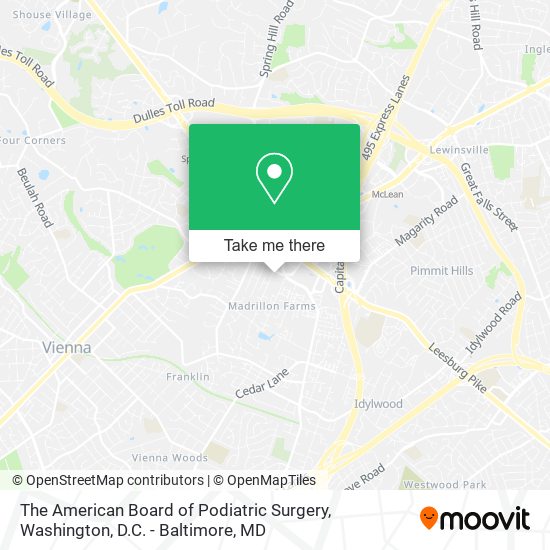 The American Board of Podiatric Surgery map
