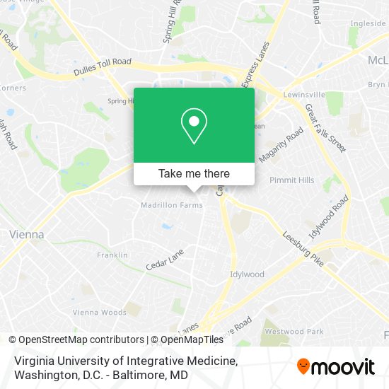 Mapa de Virginia University of Integrative Medicine