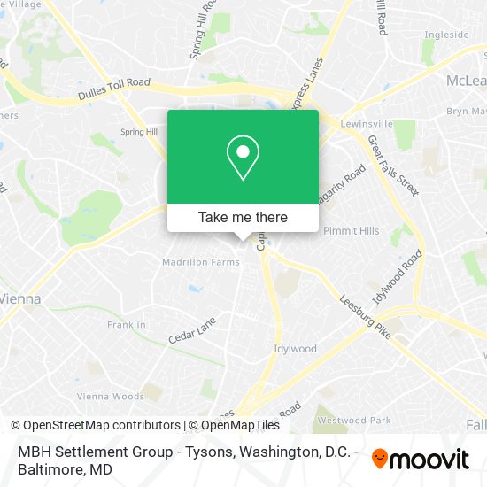 MBH Settlement Group - Tysons map