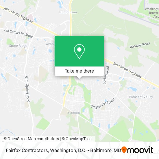 Fairfax Contractors map