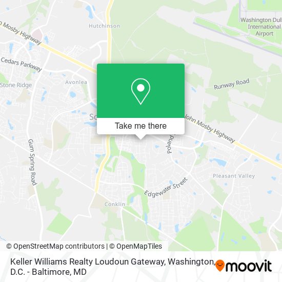 Mapa de Keller Williams Realty Loudoun Gateway
