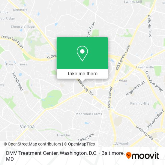 DMV Treatment Center map