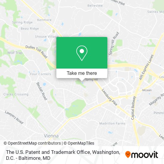 Mapa de The U.S. Patent and Trademark Office