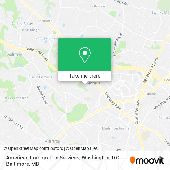 American Immigration Services map