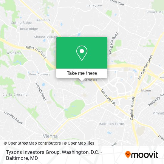 Mapa de Tysons Investors Group